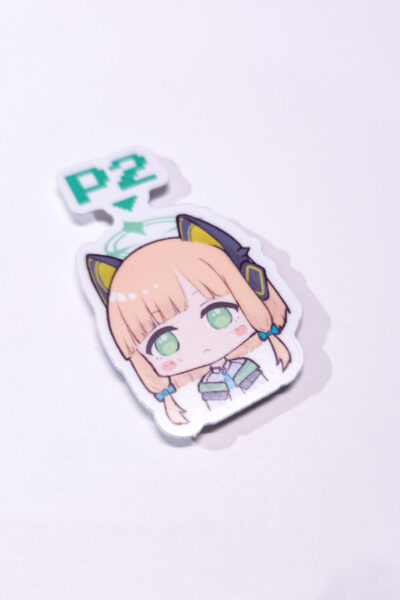 Sticker featuring Midori from Blue Archive, with the text "P2" above